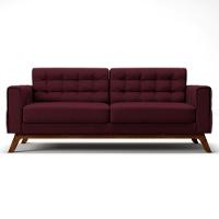 Sofá 280 Cm 4 Lugares Sandero C-278 Veludo Marsala - Domi - 3