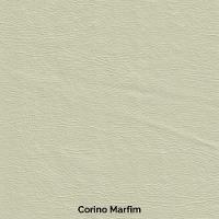 Sofá Living Hibisco 2,19m Em Corino Pés Em Madeira Cor Marfim - 6