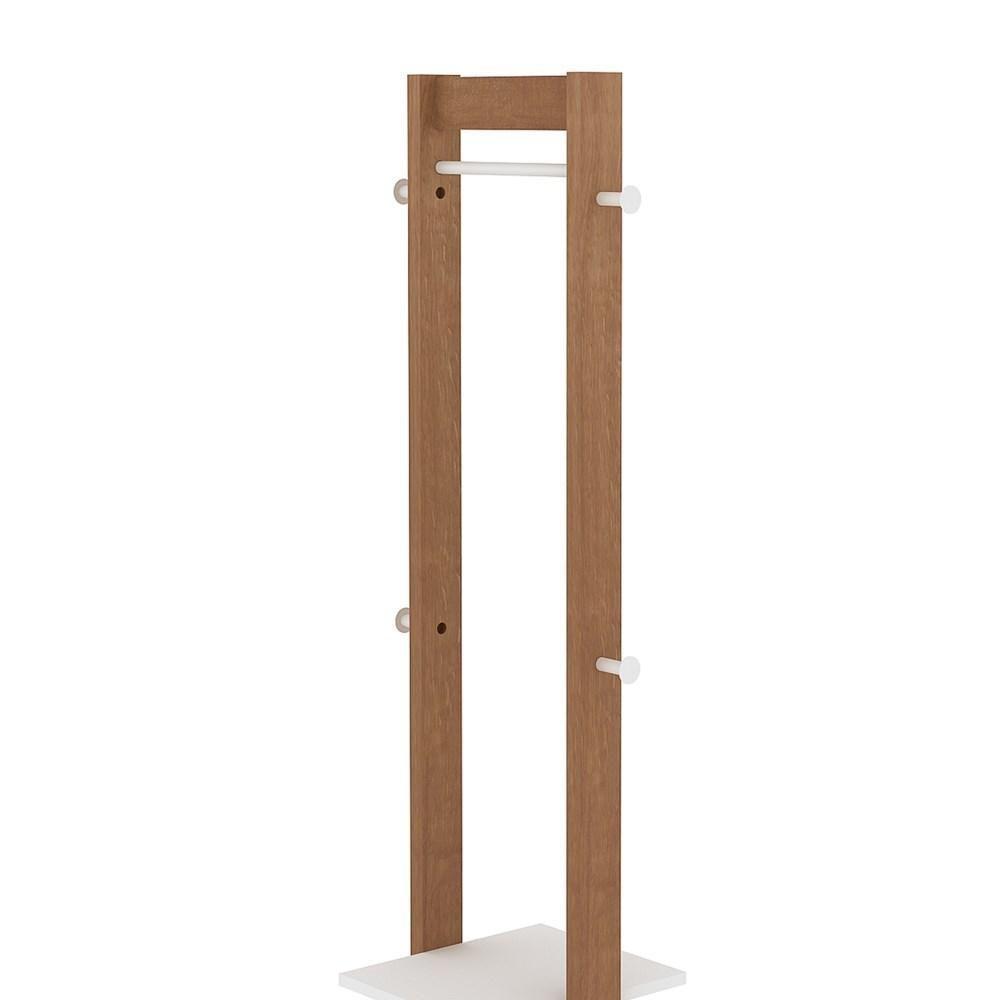 Cabideiro Grande Com Prateleira Az1019 Amêndoa-branco - Tecno Mobili - 4