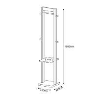 Cabideiro Grande Com Prateleira Az1019 Amêndoa-branco - Tecno Mobili - 5