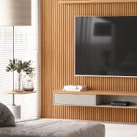 Painel Ripado De Madeira Modulado 1 Peça 39x250cm Prime Plus L06 Nature - Mpozenato - 2