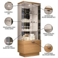 Cristaleira Aruan E Buffet Ellora H01 Off White-cinamomo - Mpozenato - 5