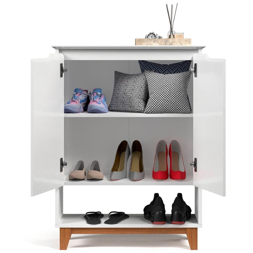 Sapateira Para Hall De Entrada Quarto 68cm Flow Branco - Ej Móveis - 5