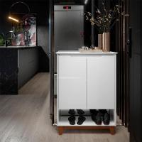 Sapateira Para Hall De Entrada Quarto 68cm Flow Branco - Ej Móveis - 2