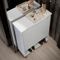 Sapateira Para Hall De Entrada Quarto 68cm Flow Branco - Ej Móveis - 8