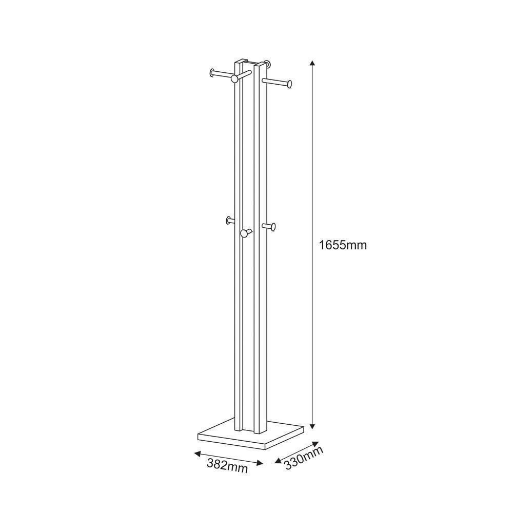 Cabideiro Multiuso 6 Pontas Az1018 Nogal-branco - Tecno Mobili - 4
