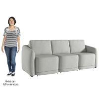 Sofá Cama Casal Para Sala 276cm Polska K04 Linho Cinza - Mpozenato - 10