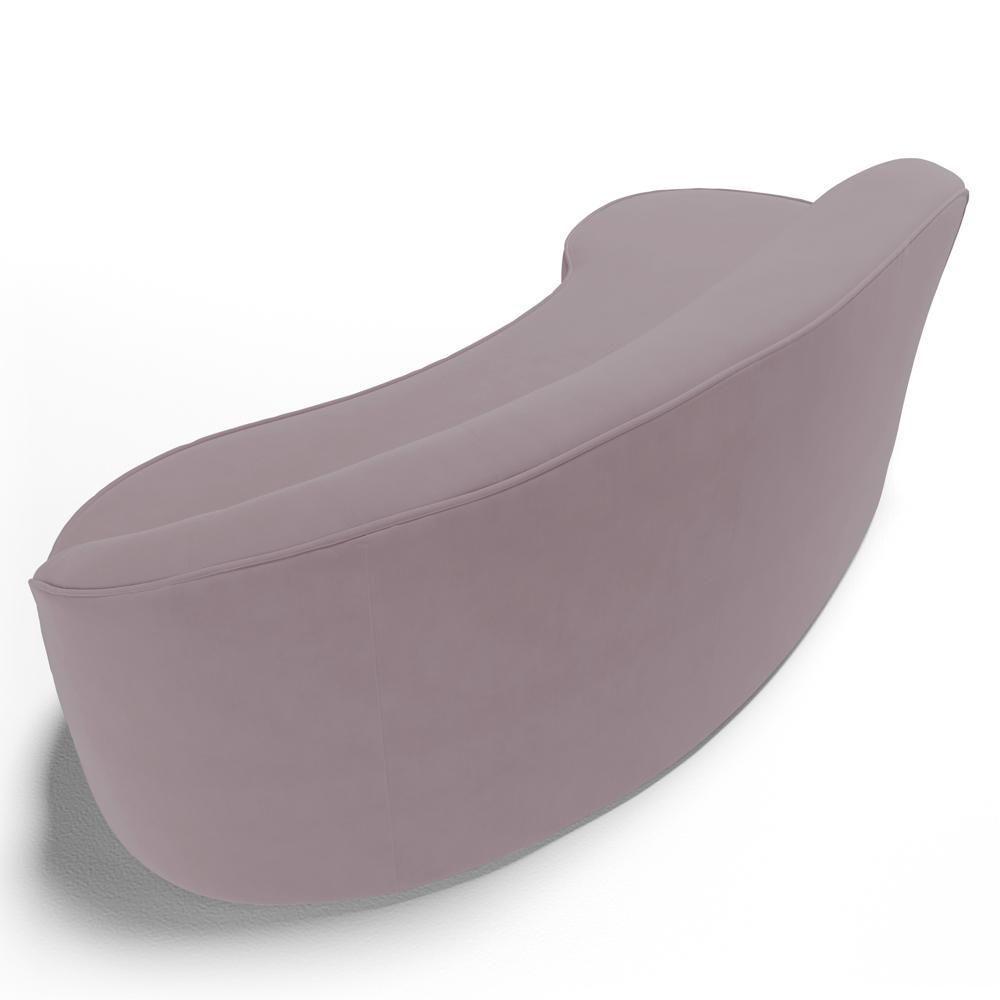 Sofá Living 3 Lugares 260cm Braço Direito Mozart D06 Veludo Rosê - Mpozenato - 6