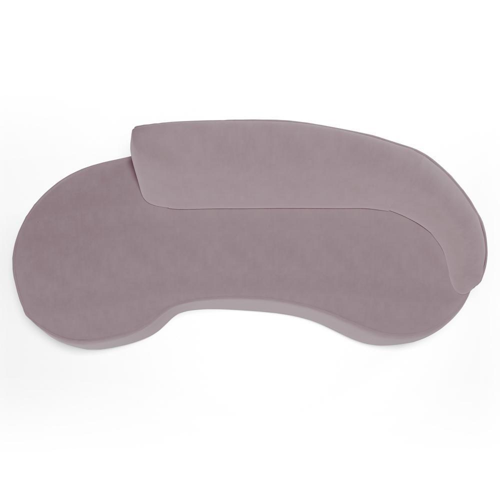 Sofá Living 3 Lugares 260cm Braço Direito Mozart D06 Veludo Rosê - Mpozenato - 8