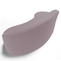 Sofá Living 3 Lugares 260cm Braço Direito Mozart D06 Veludo Rosê - Mpozenato - 6