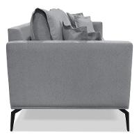 Sofá 3 Lugares 200cm Pés De Metal Vecchia S06 Linho Cinza - Mpozenato - 8