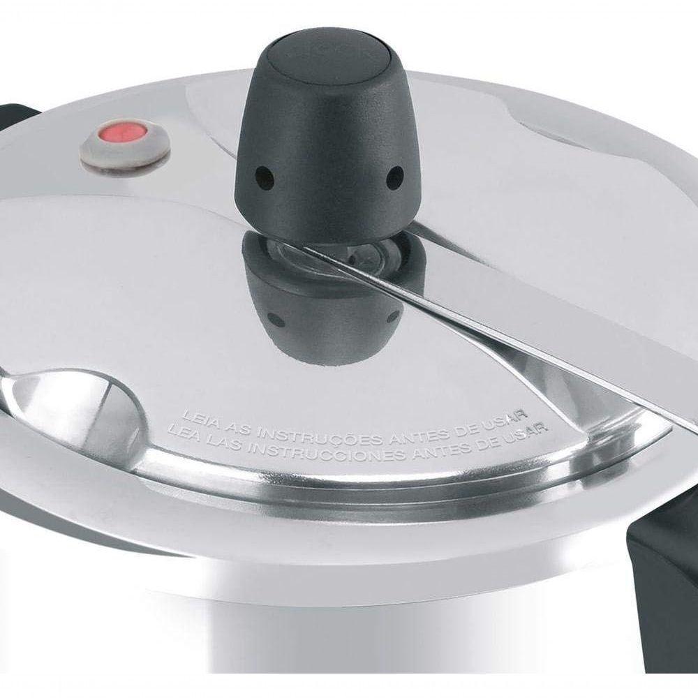 Panela De Pressão Clock Eco Polida Alumínio 4,5 Litros 9295306123 - 7