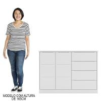 Cômoda Infantil 2 Portas 4 Gavetas Lua P04 Branco - Mpozenato - 6