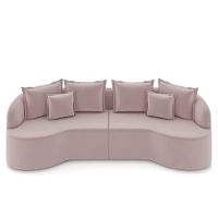 Sofá 3 Lugares 210cm Orgânico Quito K04 Veludo Rosê - Mpozenato - 5