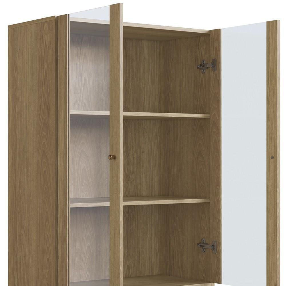 Cristaleira 2 Portas De Vidro Pé Metal Arlo A10 Hanover-dourado - Mpozenato - 6