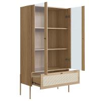 Cristaleira 2 Portas De Vidro Pé Metal Arlo A10 Hanover-dourado - Mpozenato - 5