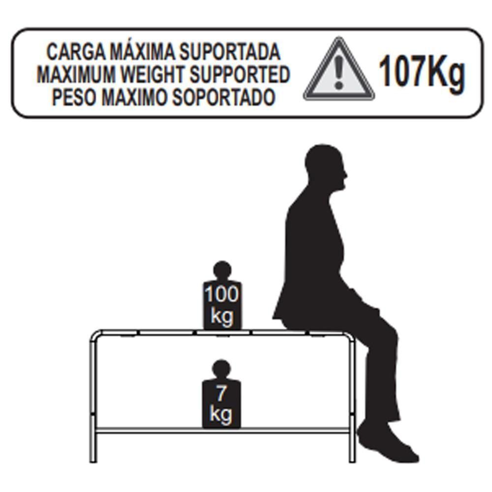 Sapateira Banco Para Hall De Entrada Industrial 1 Prateleira Vermont-preto - Artesano - 3