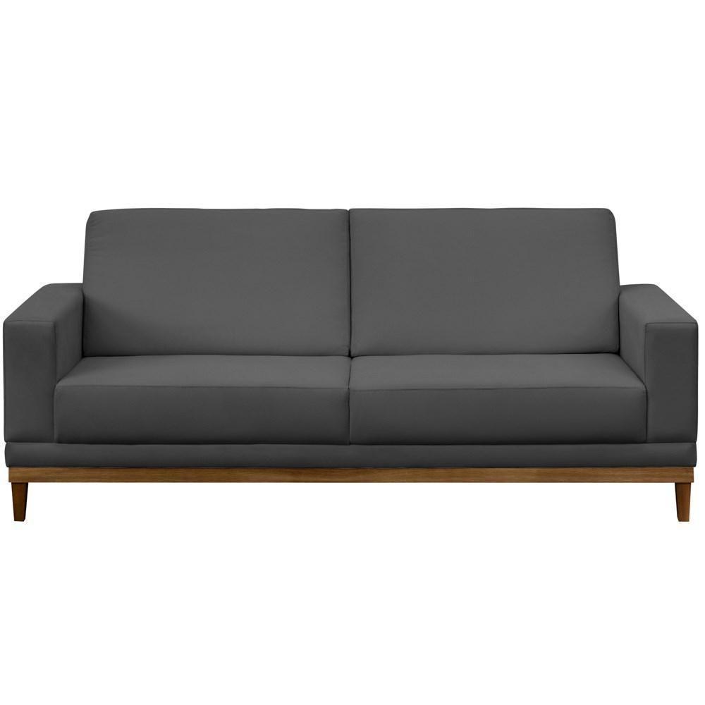 Sofá Living 145cm 2 Lugares Kayrós D05 Suede Cinza - Mpozenato - 1