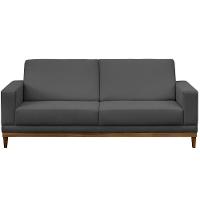 Sofá Living 145cm 2 Lugares Kayrós D05 Suede Cinza - Mpozenato - 1