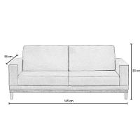 Sofá Living 145cm 2 Lugares Kayrós D05 Suede Cinza - Mpozenato - 4