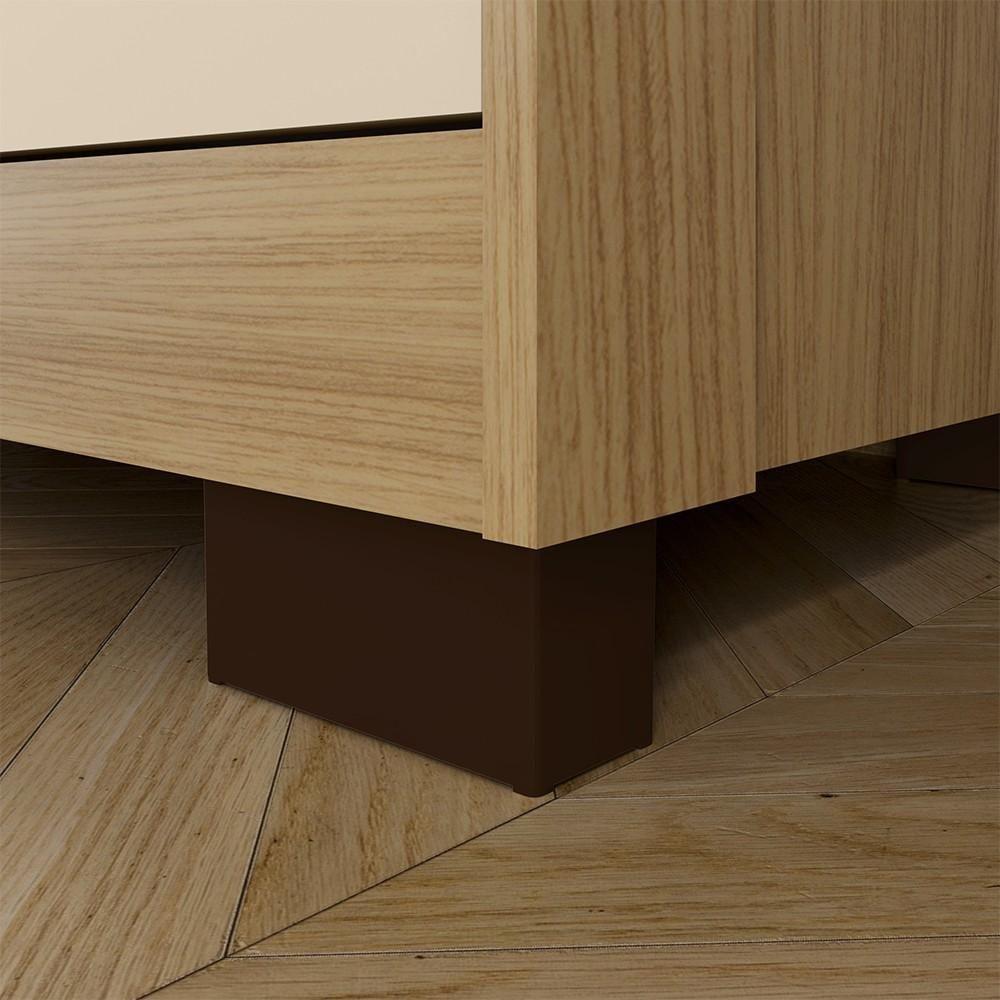 Cômoda Para Quarto 3 Gavetas 90cm Califórnia Carvalho-off White - Incorplac - 7