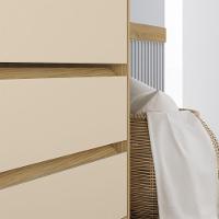 Cômoda Para Quarto 3 Gavetas 90cm Califórnia Carvalho-off White - Incorplac - 9