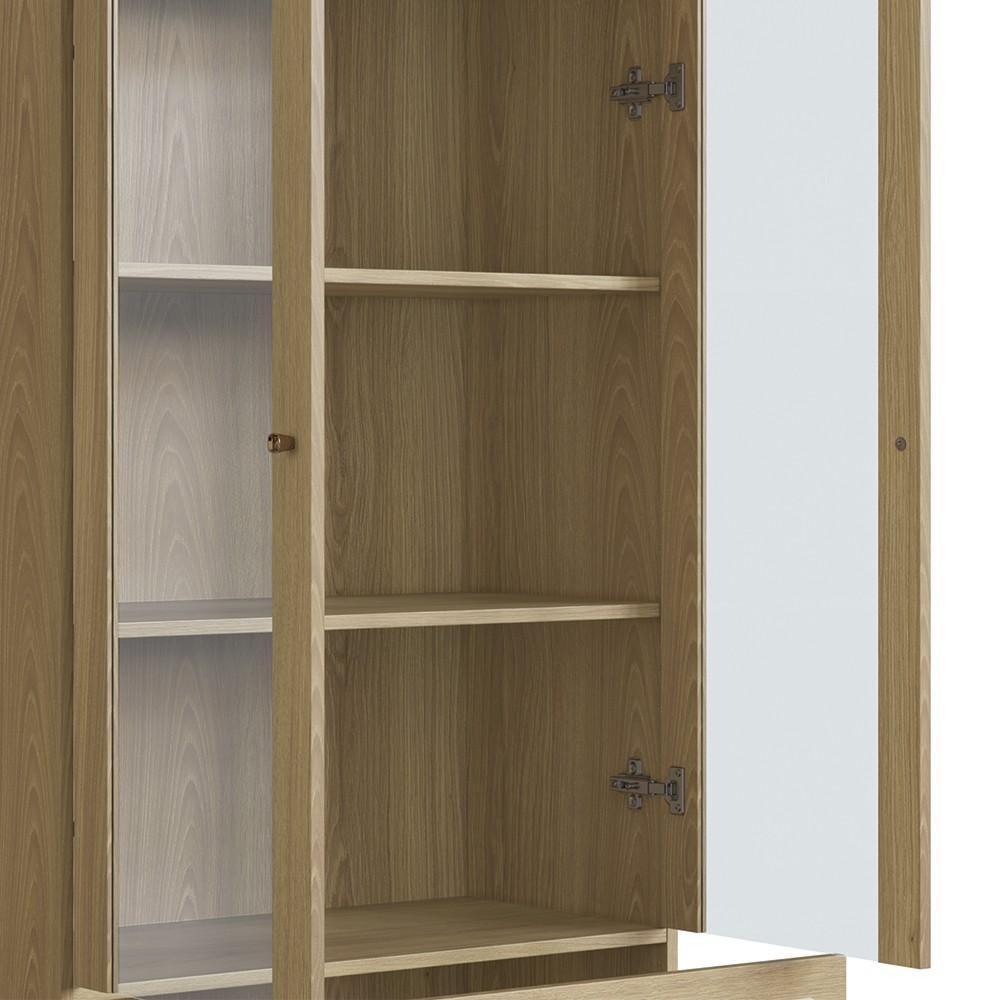 Cristaleira 2 Portas De Vidro Pés Madeira Arlo A10 Hanover - Mpozenato - 6