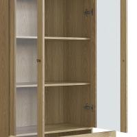 Cristaleira 2 Portas De Vidro Pés Madeira Arlo A10 Hanover - Mpozenato - 6