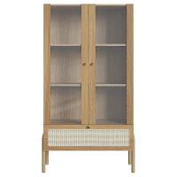 Cristaleira 2 Portas De Vidro Pés Madeira Arlo A10 Hanover - Mpozenato - 9