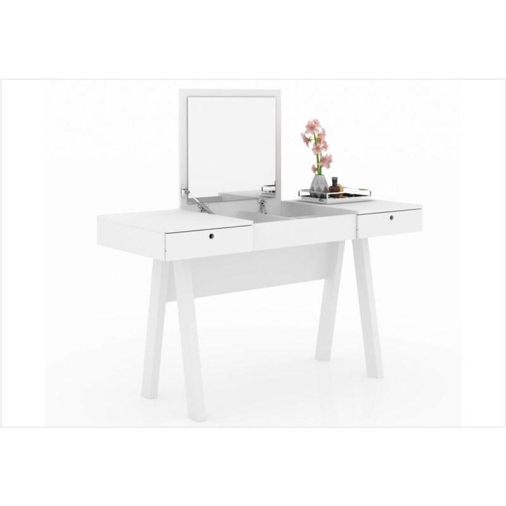 Penteadeira Com Espelho E 02 Gavetas Pe2002 Branco - Tecno Mobili - 1