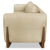 Sofá 2 Lugares Base De Madeira 160cm Izzy S06 Linho Dourado - Mpozenato - 7