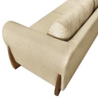 Sofá 2 Lugares Base De Madeira 160cm Izzy S06 Linho Dourado - Mpozenato - 9