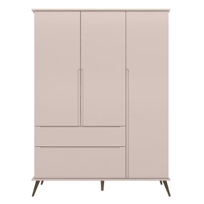 Guarda Roupa Infantil 100% Mdf Pés Retrô Melinda Rosê - Phoenix