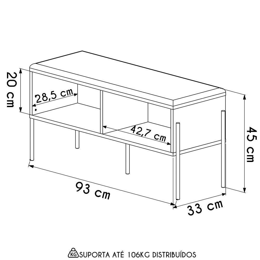 Banco Sapateira Estofada Para Quarto Pé Metal Arlo A10 Hanover-dourado - Mpozenato - 4
