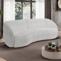 Sofá 3 Lugares 240cm Orgânico Zion M22 Boucle Branco - Mpozenato - 2