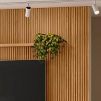 Painel Ripado Decorativo Sala Quarto 219x250cm Prime Plus L06 Nature Fosco - Mpozenato - 3