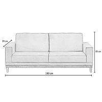 Sofá Living 160cm 2 Lugares Kayrós D05 Suede Bege - Mpozenato - 3