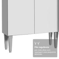 Kit Com Armário Aéreo E Balcão 64cm Madesa Emilly Branco - 8