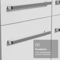 Kit Com Armário Aéreo E Balcão 64cm Madesa Emilly Branco - 9