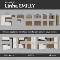 Kit Com Armário Aéreo E Balcão 64cm Madesa Emilly Rustic/branco - 10