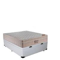 Cama Box Baú Casal Sintético + Colchão Ortobom Airtech Molas Ensacadas 138x188x65 Cor:branco - 7