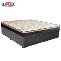 Cama Box Baú Queen Sintético Bipartido + Colchão Elegance Ortopédico Espuma D33 Extra Firme 158x198x63 Cor:cinza - 6