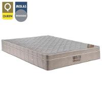 Cama Box Baú Queen Sintético Bipartido + Colchão Ortobom Airtech Molas Ensacadas 158x198x65 Cor:bege - 2