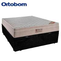 Cama Box Baú Casal Suede + Colchão Ortobom Airtech Molas Ensacadas 138x188x65 Preto - 7