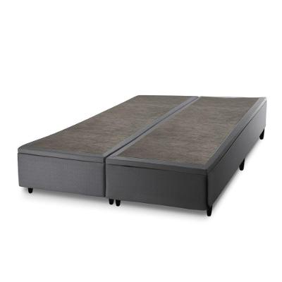 Base Box Baú Queen Size Prince Sued 0,79x1,97x0,41 Cinza
