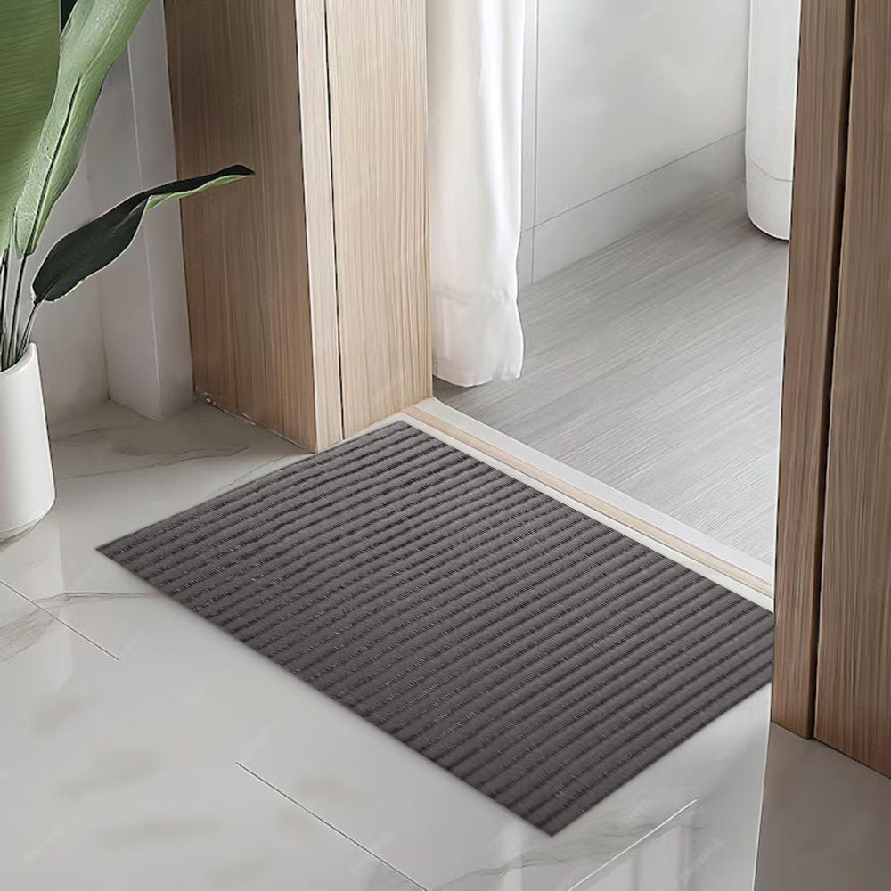 Tapete Passadeira Capacho Emborrachada Antiderrapante 0,65x1,00 Cinza - 2