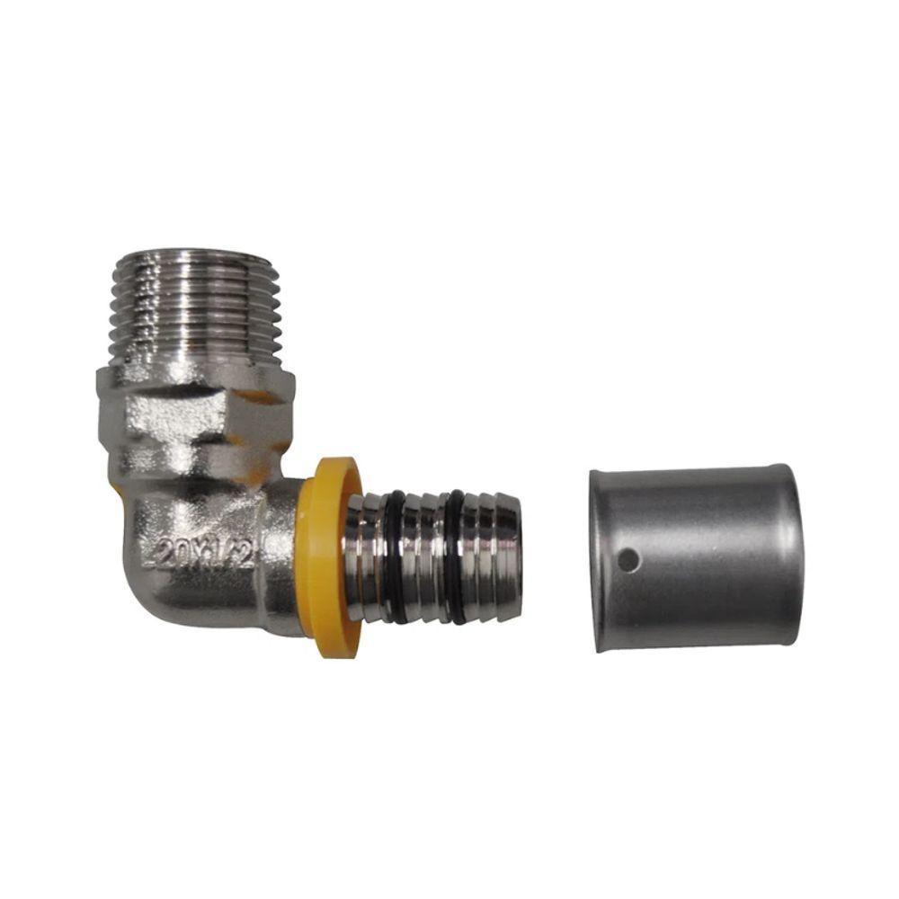 Cotovelo Com Rosca Macho Para Gás 16mm 1-2 Astra - 1