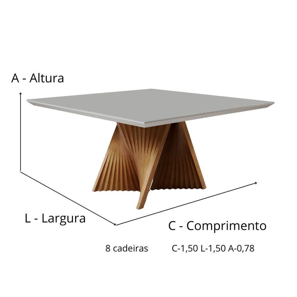 Mesa De Jantar Venus 1,5x1,5 1,50x1,50 - 4