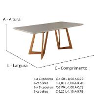 Mesa De Jantar Olimpo Tampo Vidro 1.60x0,90 - 5