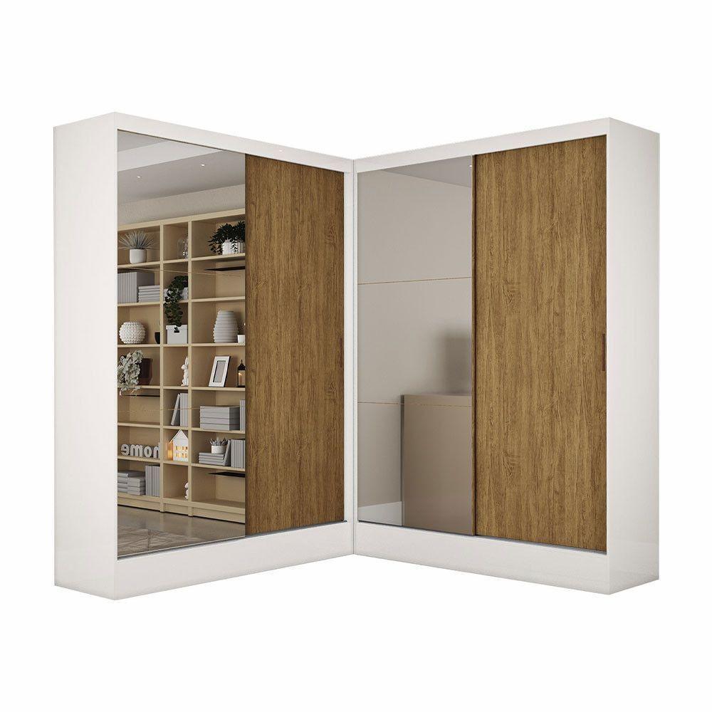 Closet Casal Duplo Belém 4 Portas Plus 4 Gavetas Carioca Móv Branco Cinamomo - 2